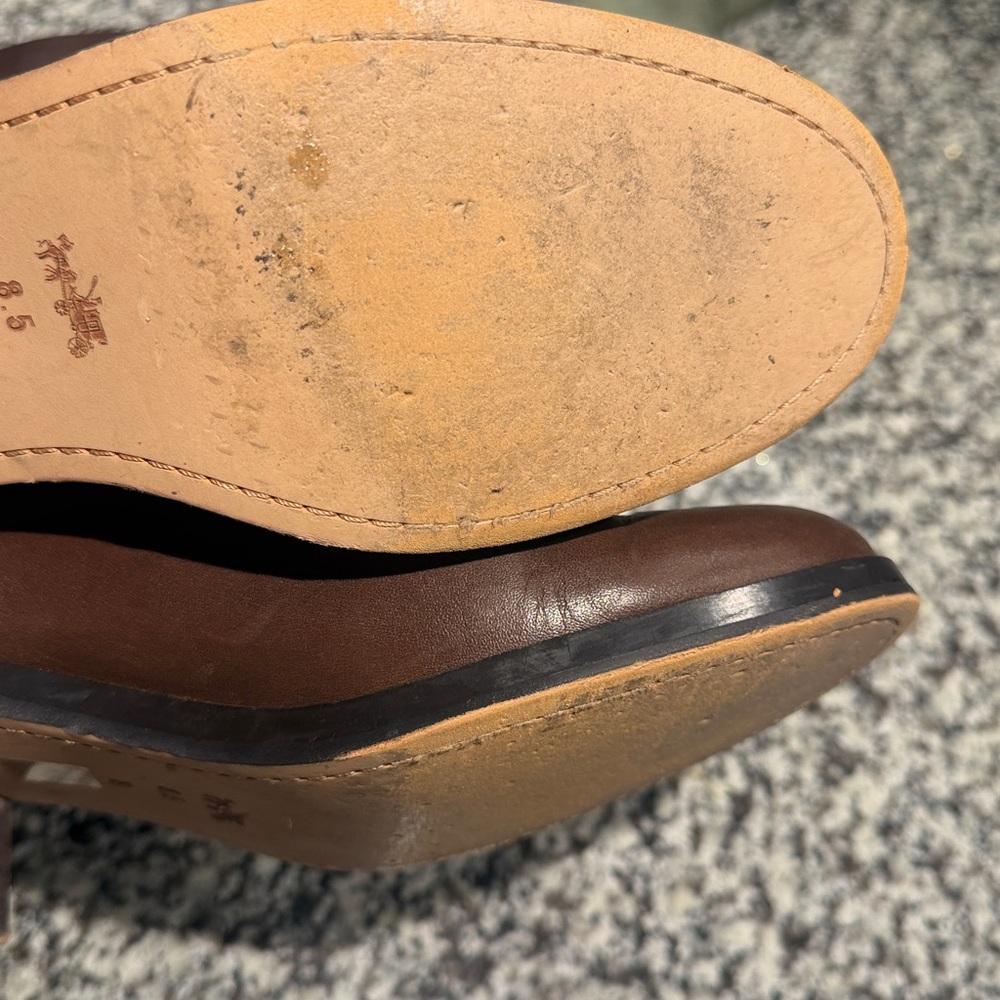 Coach Over the Knee Brown Leather Boots - Picture 4 of 4